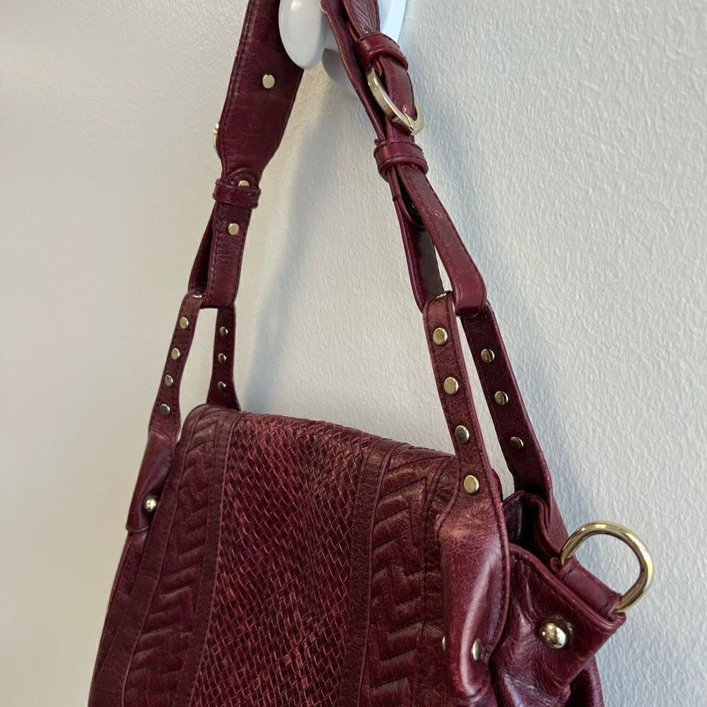 Rebecca Minkoff Endless Love Woven Satchel Bag Purse Gold Tone Hardware Luxury - Picture 5 of 13